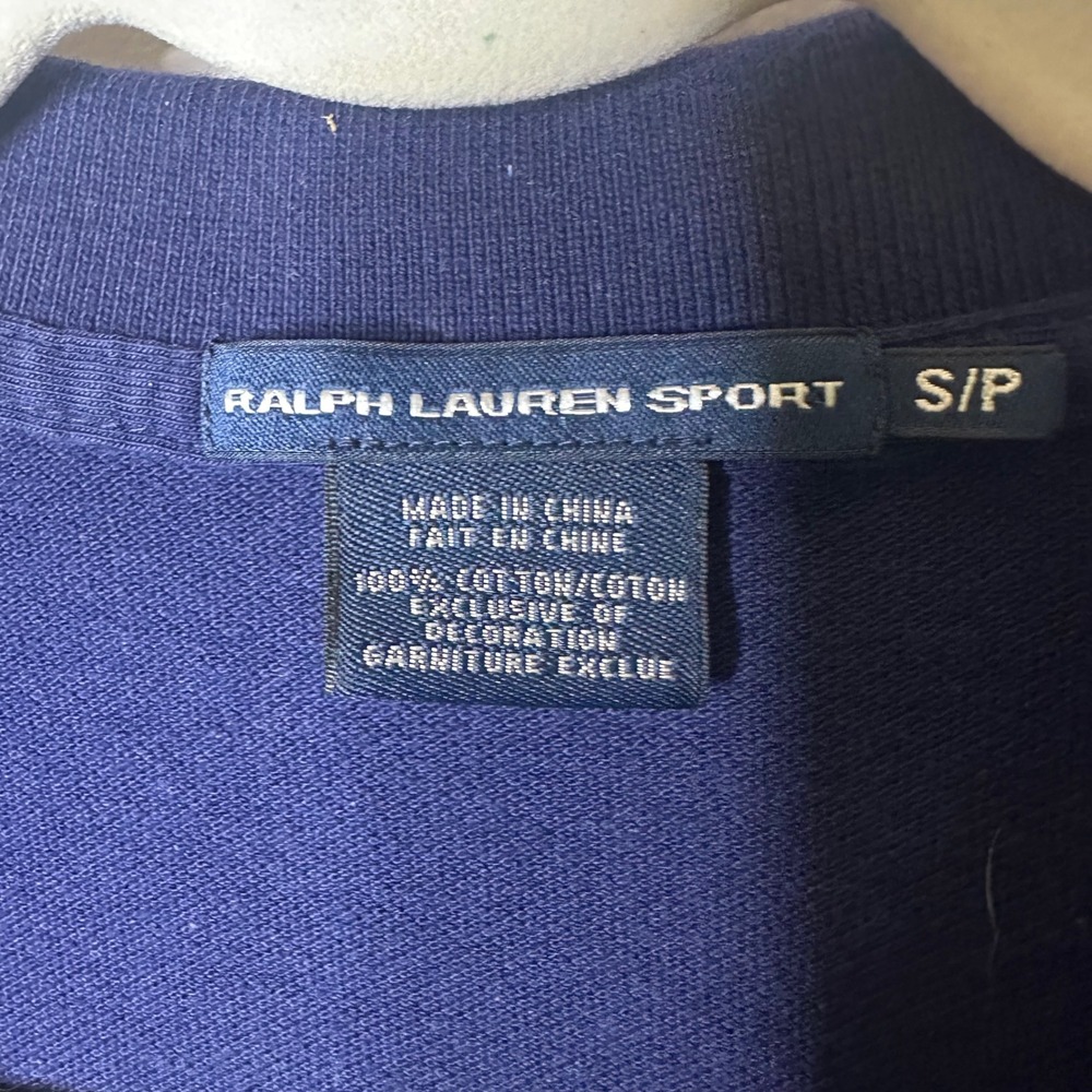 Ralph Lauren Sport Polo Dress Size Small Navy Blue Excellent Big Pony Stripe Y2K - Picture 3 of 5